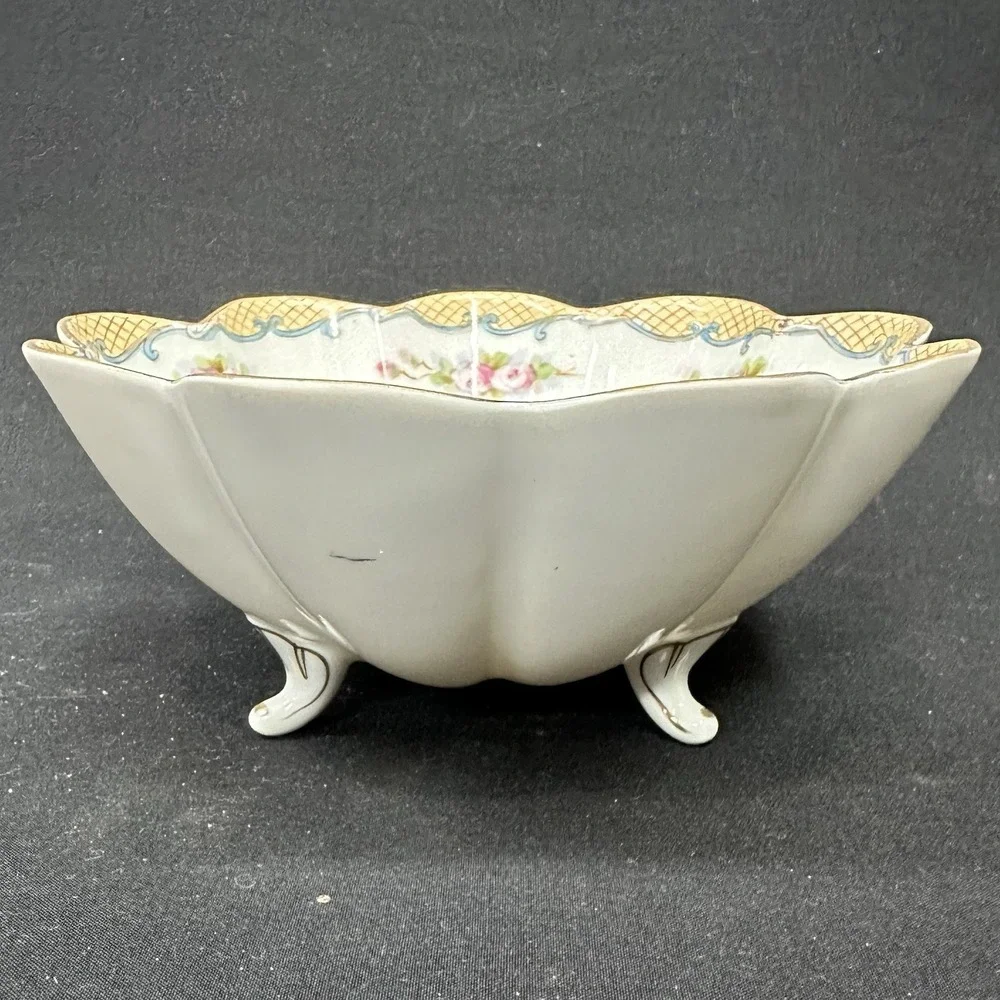 Antique Nippon‎ Tri Footed Hand Painted 6
